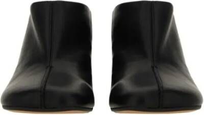 MM6 Maison Margiela Sandalen Black Leather Sabot in zwart