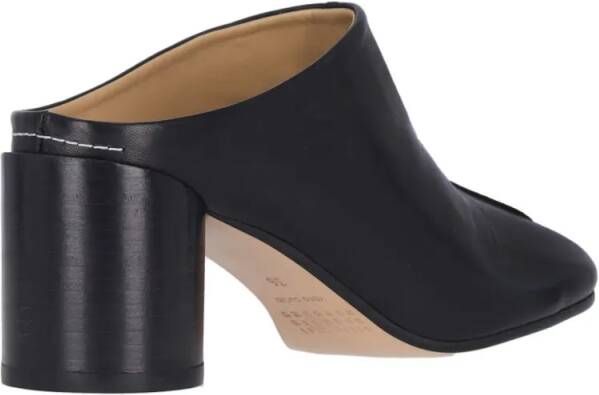 MM6 Maison Margiela Sandalen "Stitch-Out" Mules – Black in zwart