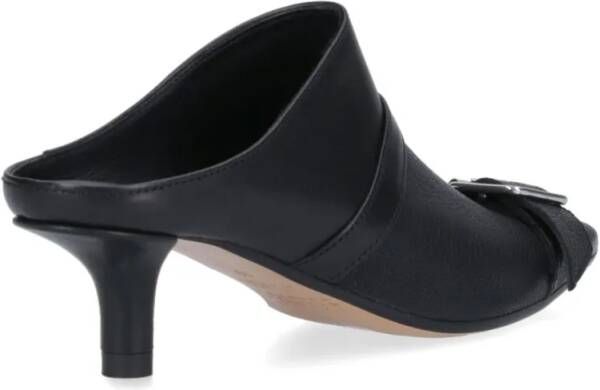 MM6 Maison Margiela Slippers & Mules Buckle Mules – Black in zwart