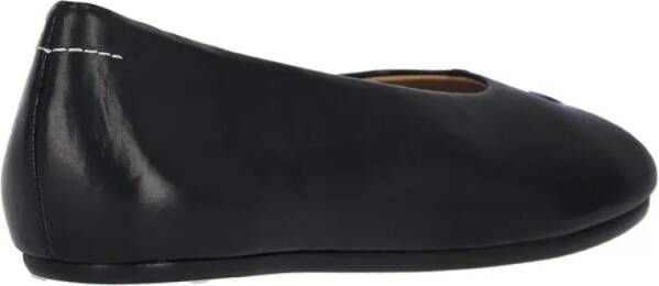 MM6 Maison Margiela "Stitch-Out" Ballerinas Black in zwart