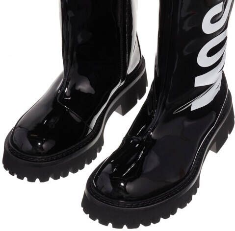 Moschino Boots & laarzen Stivaled Brick Patent in zwart