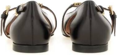 Moschino Leather Ballerina in zwart
