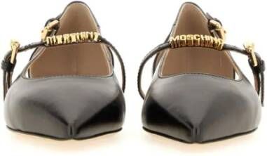 Moschino Leather Ballerina in zwart