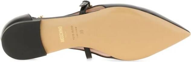 Moschino Leather Ballerina in zwart