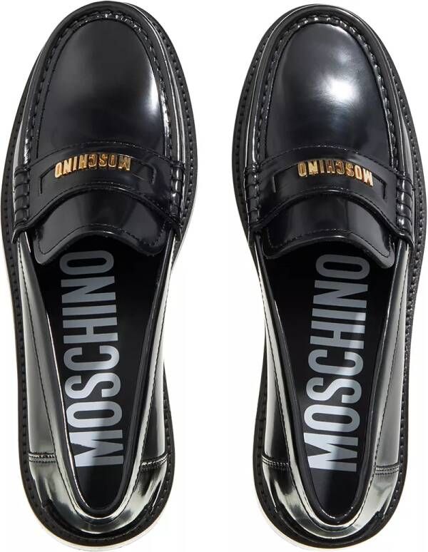 Moschino Loafers & ballerina schoenen College Loafer in zwart