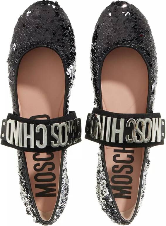 Moschino Loafers Degradè Sequins Ballerina in zwart