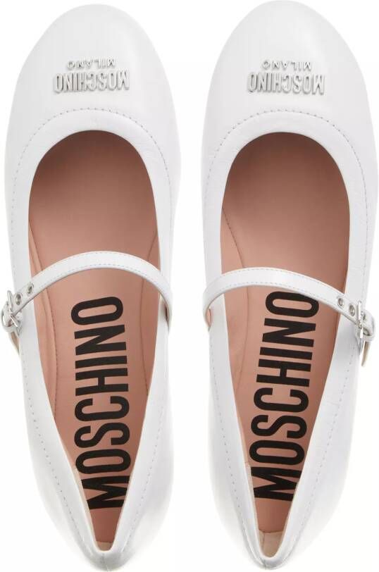 Moschino Loafers & ballerina schoenen Plate Ballerina in wit