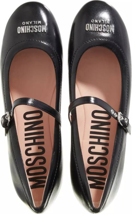 Moschino Loafers & ballerina schoenen Plate Ballerina in zwart