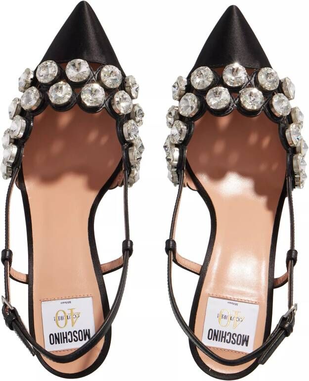 Moschino Loafers & ballerina schoenen Scarpad.Ot Mq38 75 Raso+Vit in zwart