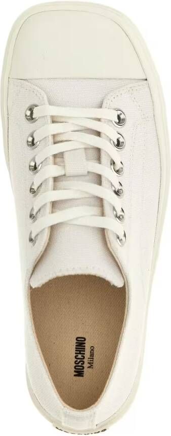 Moschino Low-Top Sneakers Canvas Sneakers in wit