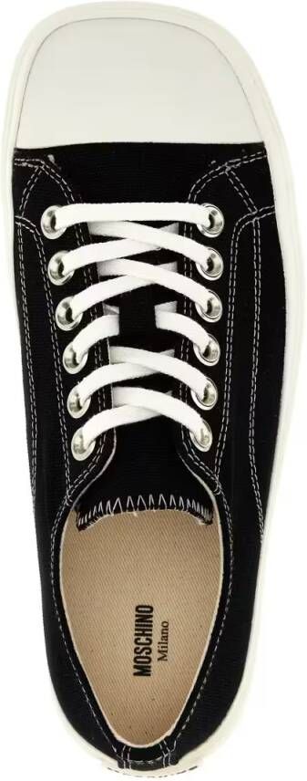Moschino Low-Top Sneakers Canvas Sneakers in zwart