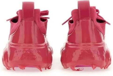 Moschino Low-Top Sneakers Chunky Sole Sneakers With Logo Detail in roze