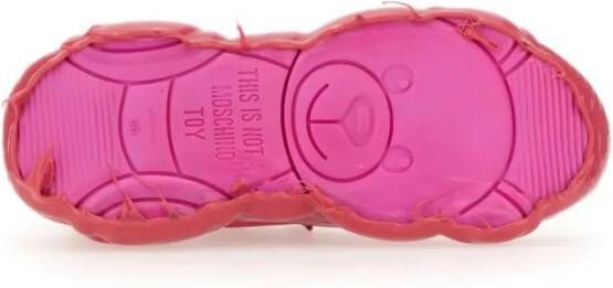 Moschino Low-Top Sneakers Chunky Sole Sneakers With Logo Detail in roze