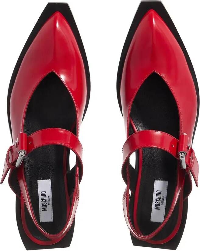 Moschino Sandalen Big Buckles in rood