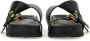 Moschino Sandalen Black Leather Sandal With Woven Buckle Detail in zwart - Thumbnail 2