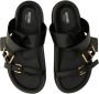 Moschino Sandalen Black Leather Sandal With Woven Buckle Detail in zwart - Thumbnail 3