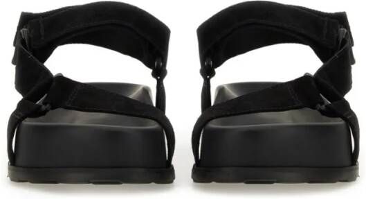 Moschino Sandalen Black Leather Sandals in zwart