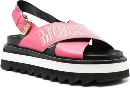 Moschino Sandalen Pink Slingback Sandals in roze