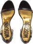 Moschino Zwarte en Gouden Leren Hoge Hak Sandalen Black Dames - Thumbnail 8