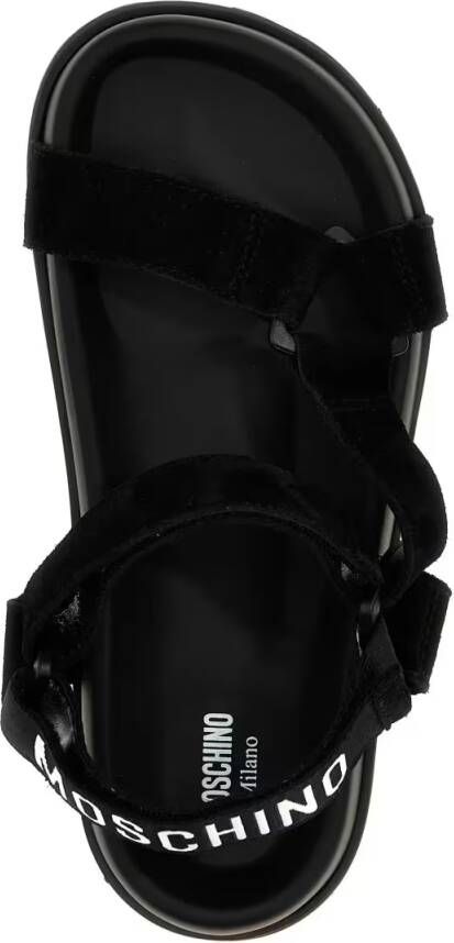 Moschino Sandalen Suede Sandals in zwart