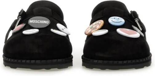 Moschino Slippers & Mules "Pin" Mules in zwart