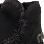 Mou Zwarte platte schoenen met ronde neus en ruwe wollen stiksels Black Dames - Thumbnail 12
