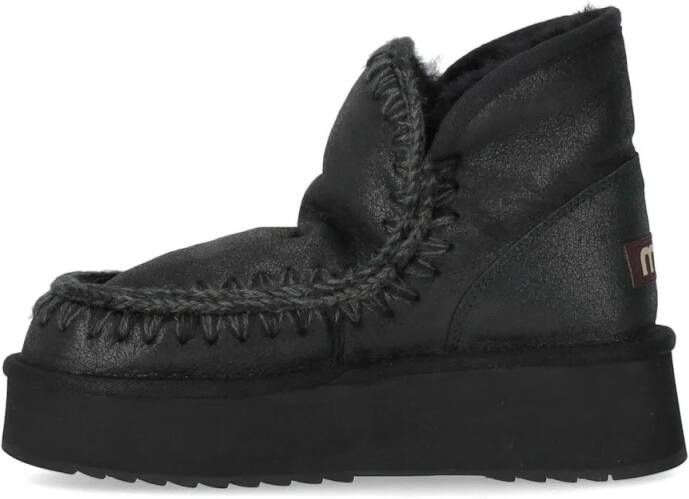 Mou Boots Mini Eskimo Platform Black Boot in zwart