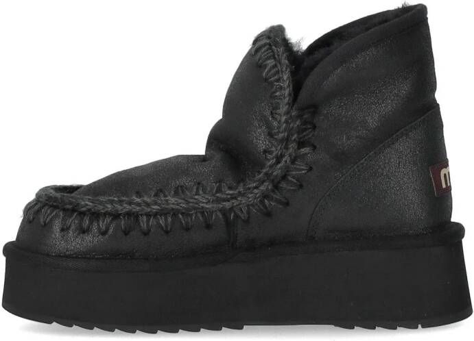 Mou Boots Mini Eskimo Platform Black Boot in zwart