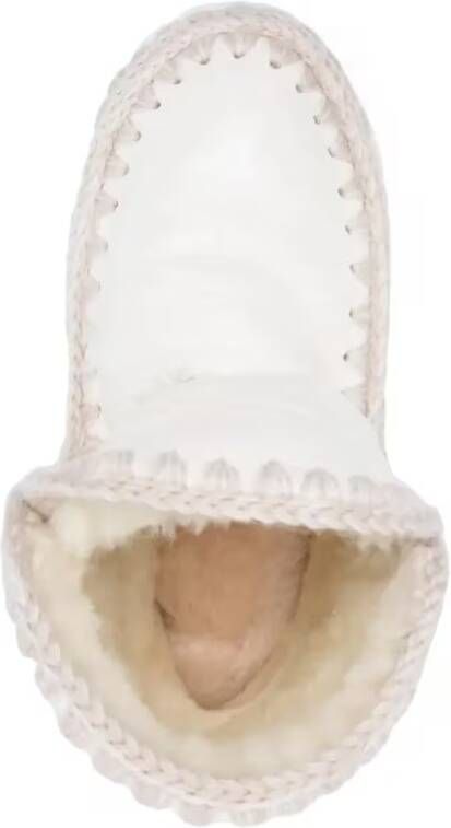 Mou Boots Soft Sheep Leather Casual Closed Ankle Boots in wit