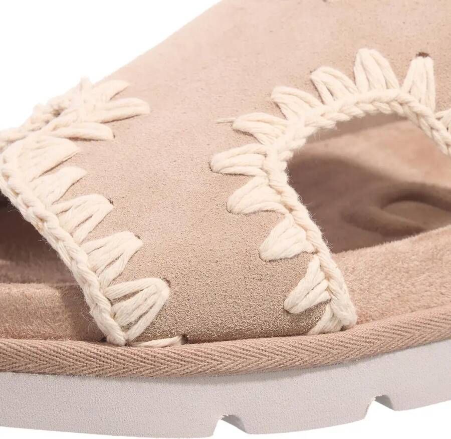 Mou Sandalen Low Bio Sandal With Back Strap in beige