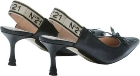 N°21 Sandalen Leather Slingback Pumps in zwart