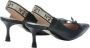 N°21 Sandalen Leather Slingback Pumps in zwart - Thumbnail 3