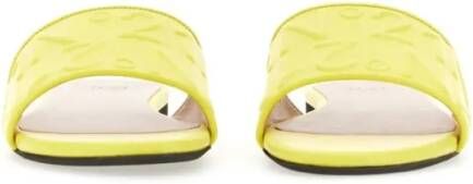 N°21 Sandalen Slide Sandal With Logo in geel