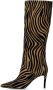 Ncub Boots Bit Beige Zebra Print High Boot in beige - Thumbnail 4