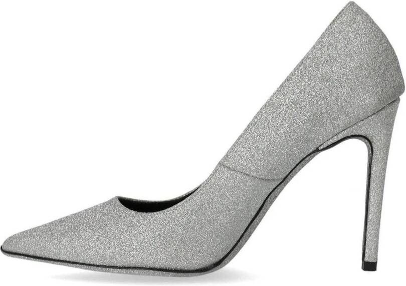 Ncub Hoge hakken Gaba Silver Glitter Pump in zilver
