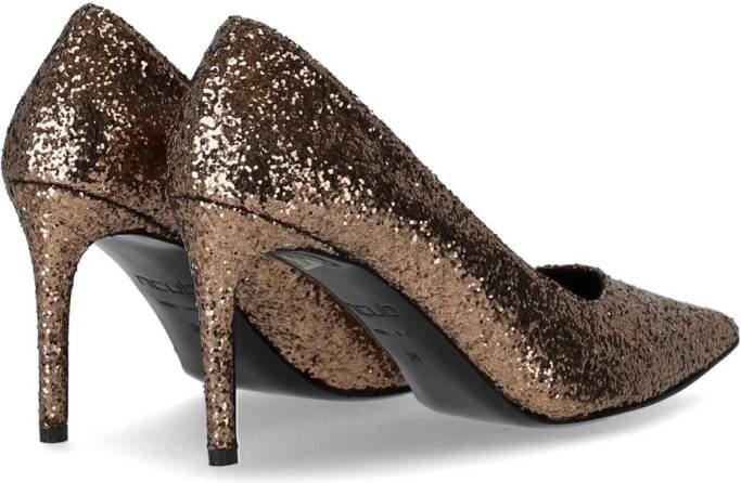 Ncub Hoge hakken Gaba Silver Glitter Pump in zilver