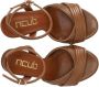 Ncub Bruine sandaal met gekruist detail Brown Dames - Thumbnail 8
