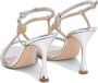 Ninalilou Sandalen Silver Leather Sandals With Delicate Embellishment in wit - Thumbnail 2