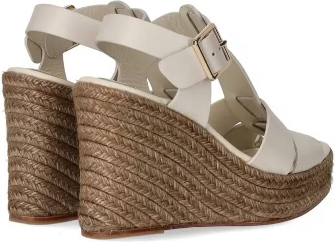 Paloma Barceló Sandalen Alison White Wedge Sandal in wit