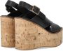 Paloma Barceló Sandalen Begonia Black Wedge Sandal in zwart - Thumbnail 2