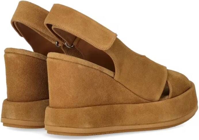 Paloma Barceló Sandalen Cora Brown Wedge Sandal in bruin