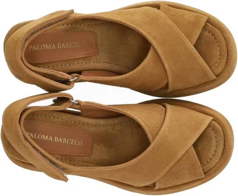 Paloma Barceló Sandalen Cora Brown Wedge Sandal in bruin