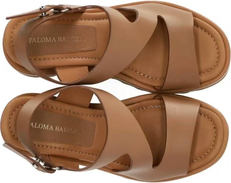 Paloma Barceló Sandalen Zarine Camel Wedge Sandal in bruin