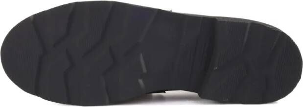 Paraboot Black Leather Loafers With Rounded Toe in zwart
