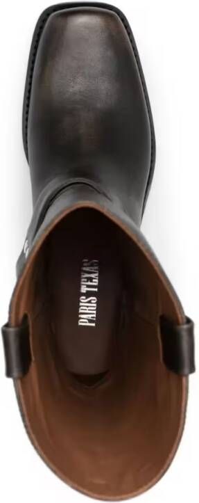 Paris Texas Boots Black Calf Leather Roxy Boot in zwart