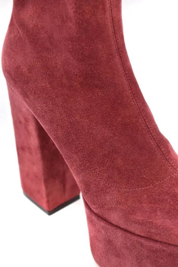 Paris Texas Boots Booties Maroon in bruin