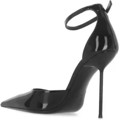 Paris Texas Hoge hakken Arrow Toe Heeled Shoes With Delicate Ankle Strap in zwart
