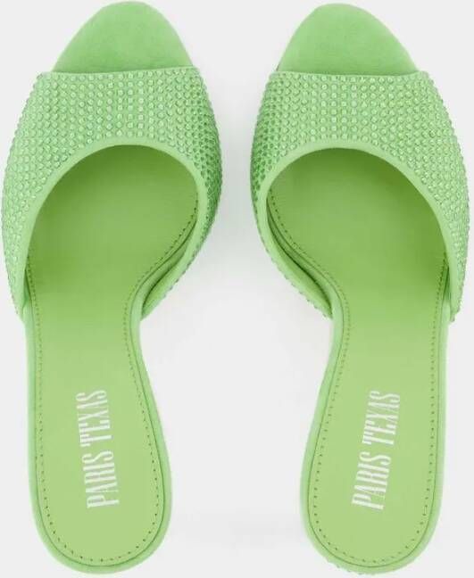 Paris Texas Slippers & Mules Holly Stiletto 85 Mules Peridot in groen