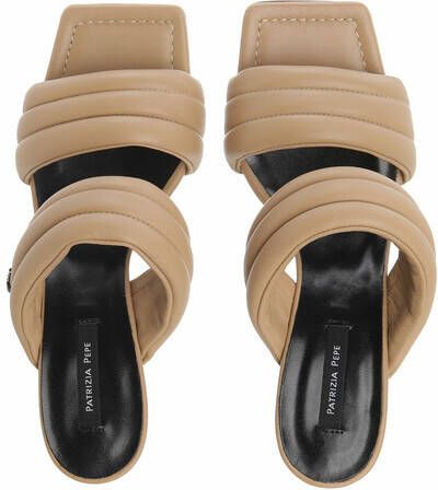 PATRIZIA PEPE Sandalen Square quilted Mules in beige