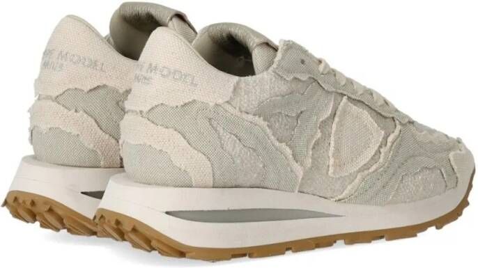 Philippe Model Low-Top Sneakers Tropez Haute Low Fancy Denim Metal Beige Sneaker in beige